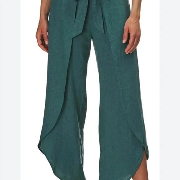 Patagonia Garden Island Pants Women's Deep Teal Wide-Leg - Picture 3 of 4